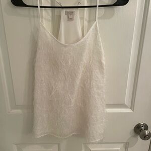 J. Crew Women's Cream Feathered Camisole